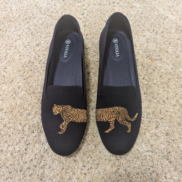 VIVAIA Shoes - VIVAIA Round-Toe Embroidered Loafers
